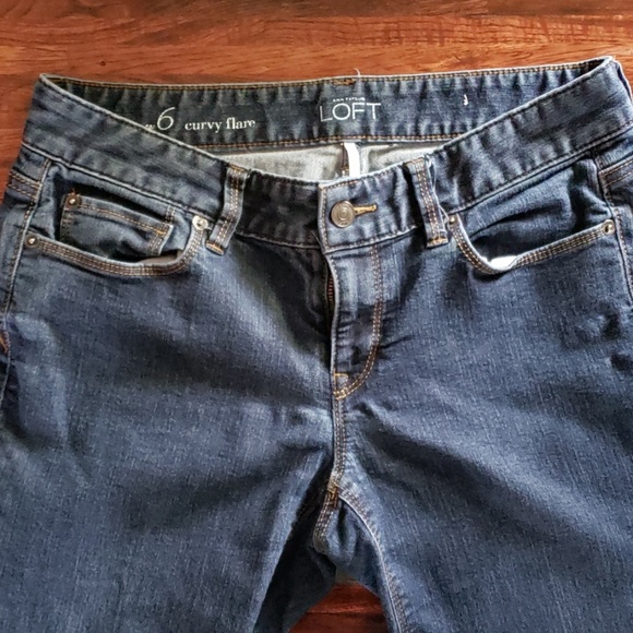 Ann Taylor Loft Curvy Flare Jeans - Picture 3 of 6